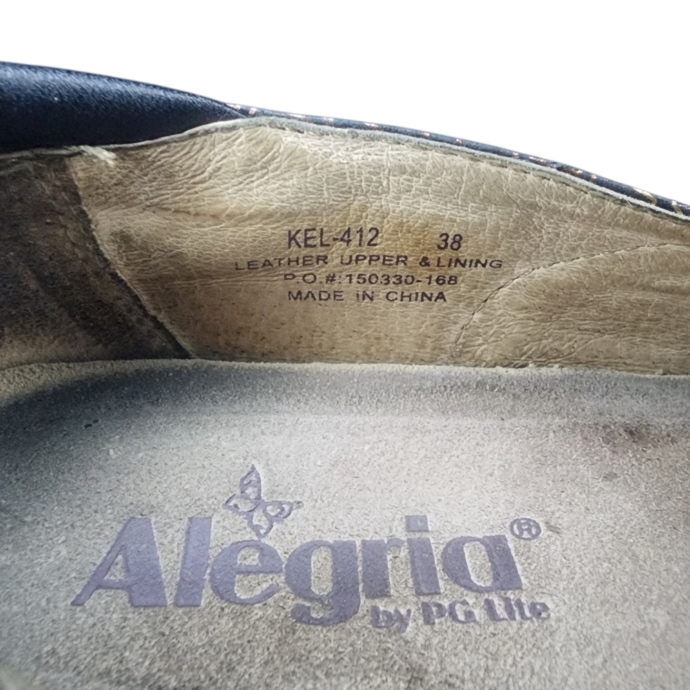 ALEGRIA Keli Fancy Giraffe Gold and Black Clogs, Womens 38 EU (8-8.5 US) - Picture 8 of 10
